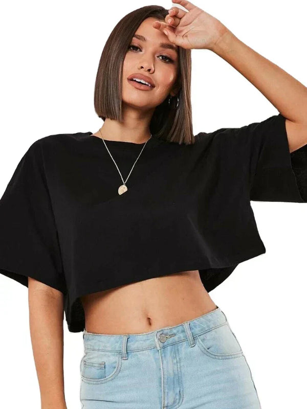 Casual Breathable Short-Sleeve Dance Fitness Top