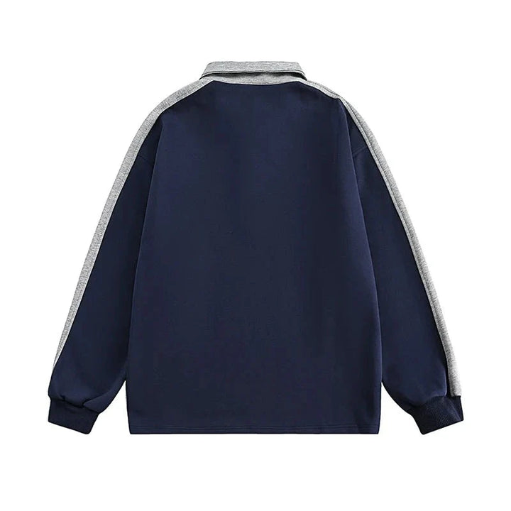 Casual Embroid Racing Oversized T-Shirt     - VILIVAUN