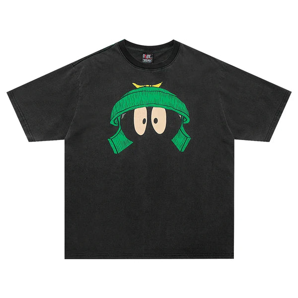 Vintage Korean High Street Black T-Shirt