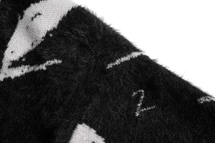 Zebra Ripped Sweater sweater    - VILIVAUN