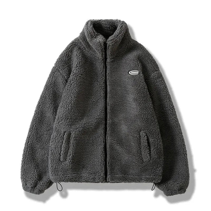 Harajuku Fleece Fluffy Jacket     - VILIVAUN