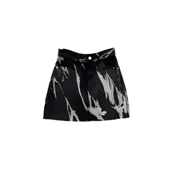 Y2K Raw Edges Skirt