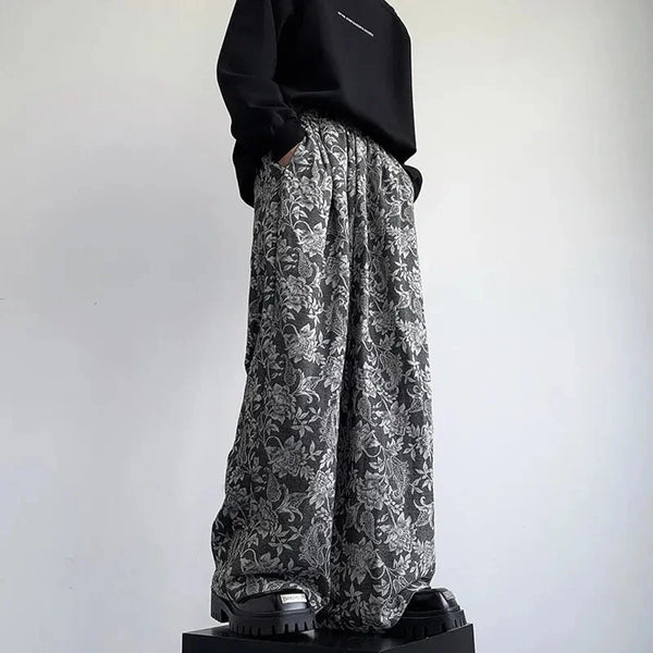 Luxury Flower Print Pants