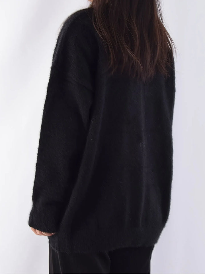 Y2k Demon Dream Cat Knitted Sweater     - VILIVAUN