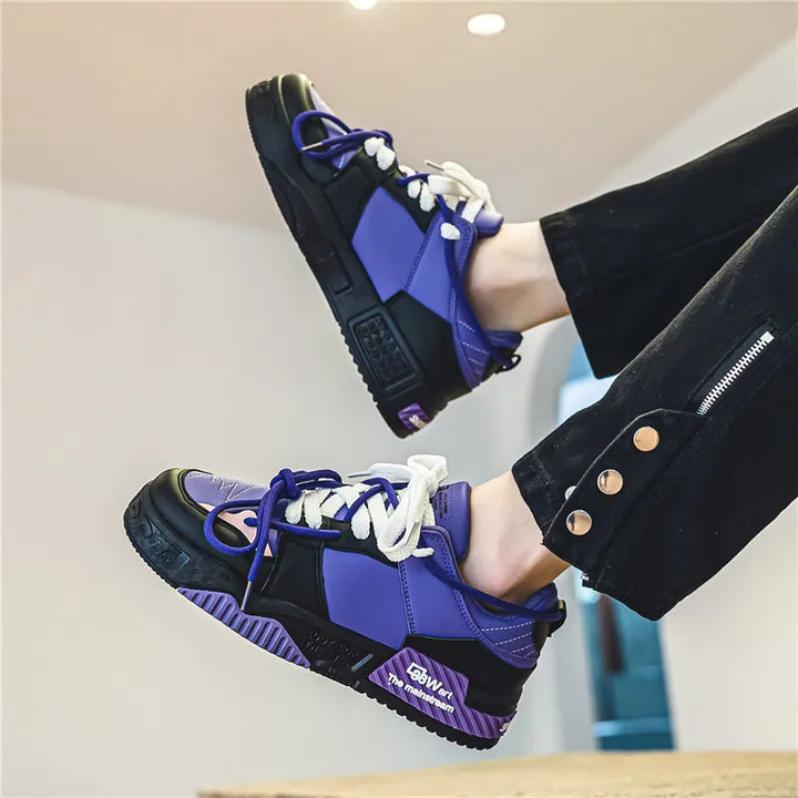 Bold Color Fusion  Sneakers     - VILIVAUN