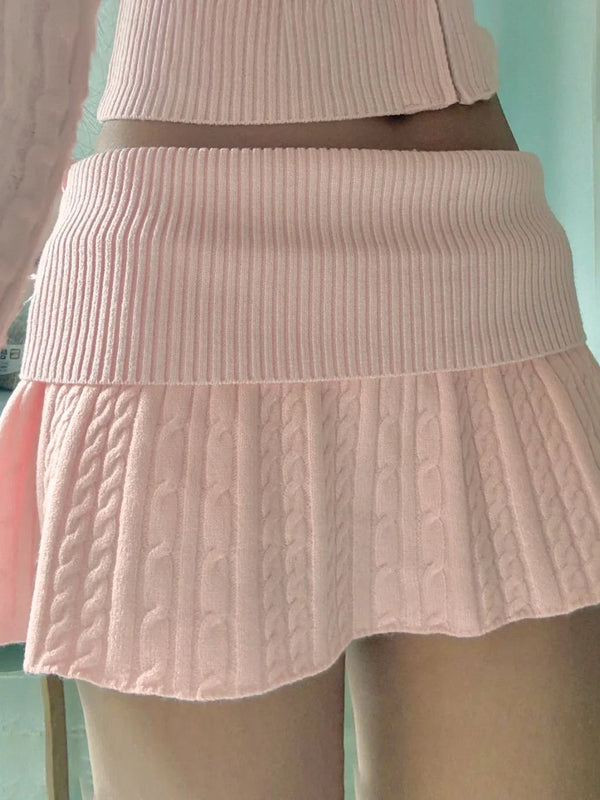 Soft Girl Pink Mini Skirt