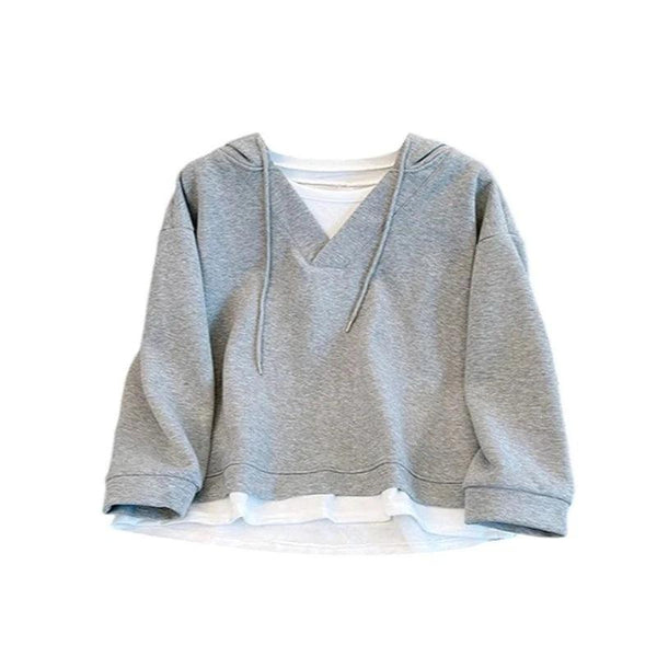 Y2K Women's Patchwork Hoodie     - VILIVAUN