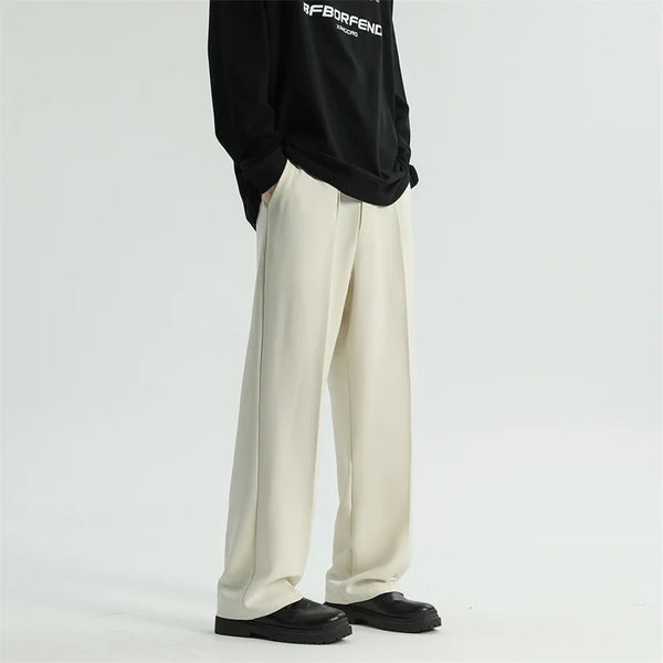 Black Comfortable Thin Straight Pants