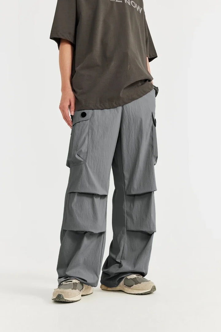 Trendy Loose Fit Cargo Pants     - VILIVAUN