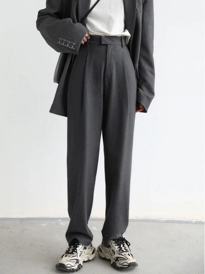 Simple Casual Office Women's Pant  Gray M  - VILIVAUN
