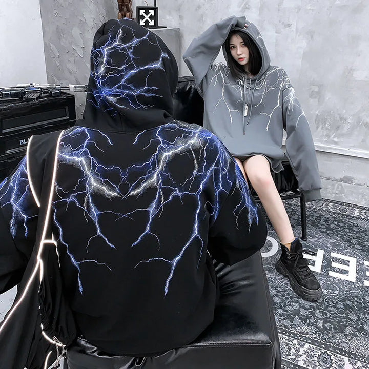 Lightning Strikes Hoodie     - VILIVAUN