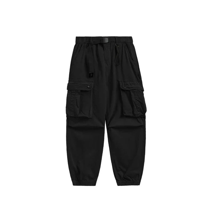 Casual Large Pockets Cargo Pant  Black M  - VILIVAUN