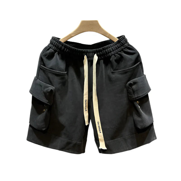 Black Summer Cargo Shorts