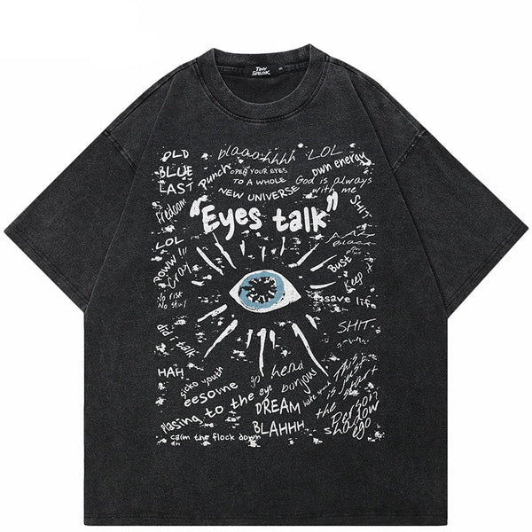 Vintage Washed Black Eye Graffiti T-Shirt