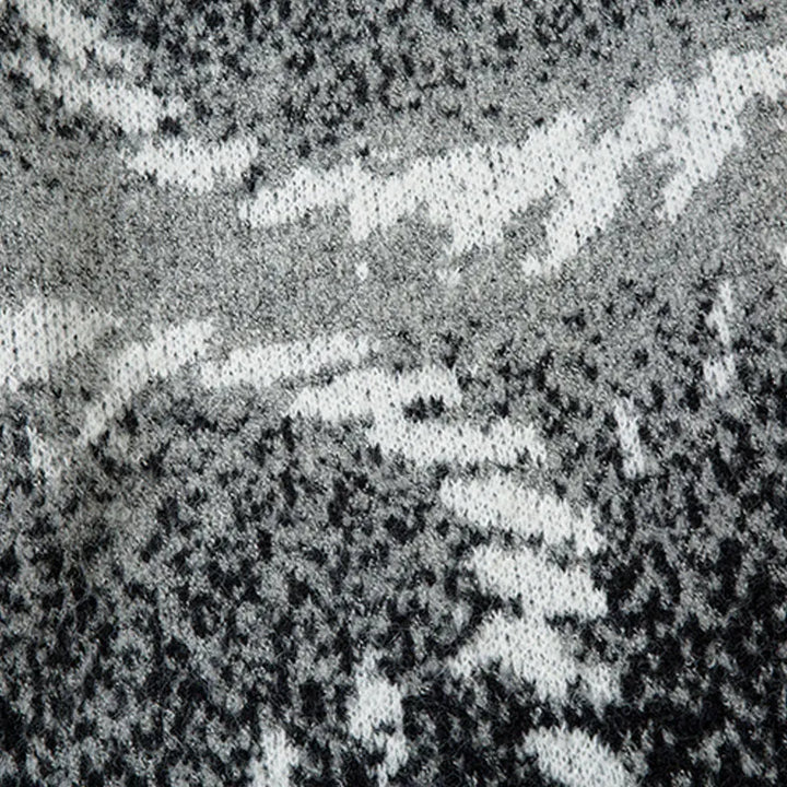 Y2k Vintage Gradient Black Striped Sweater - VILIVAUN