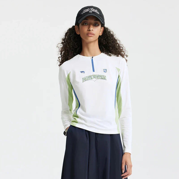 Retro Color Block Long Sleeve T-Shirt