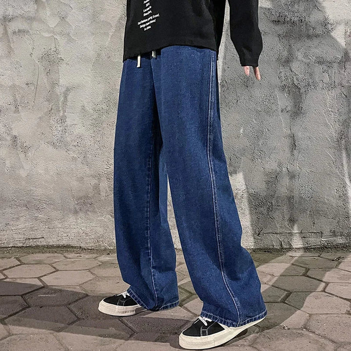 Y2k Loose Baggy Street Jeans Dark blue S - VILIVAUN