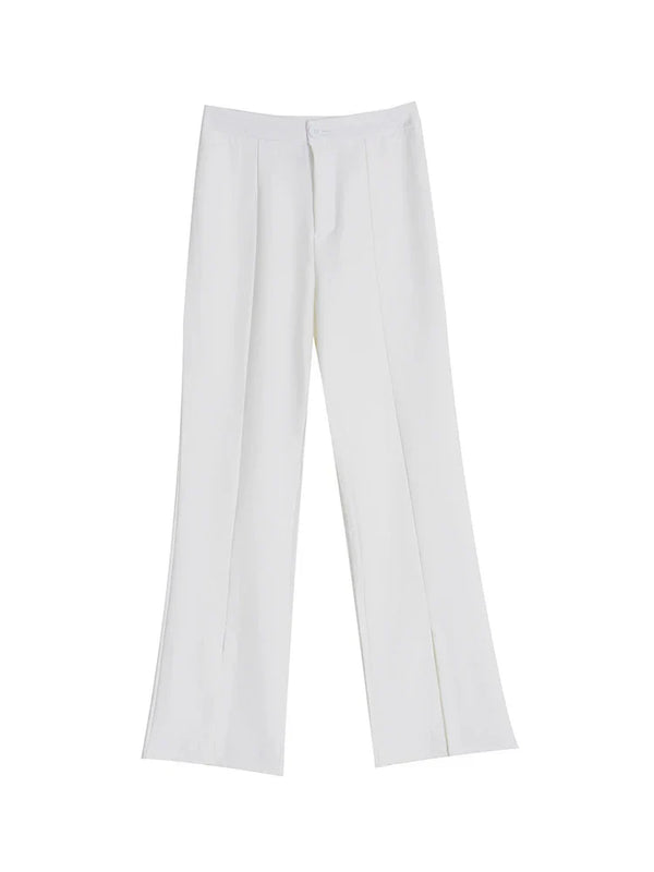 Elegant Slim Flared High Waist Pants