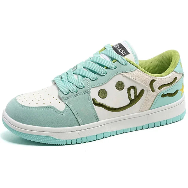 Yummy Joy Embroidery High-Top Sneakers  SKY BLUE 36  - VILIVAUN