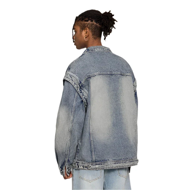 Vintage Denim Washed Oversized Jacket - VILIVAUN
