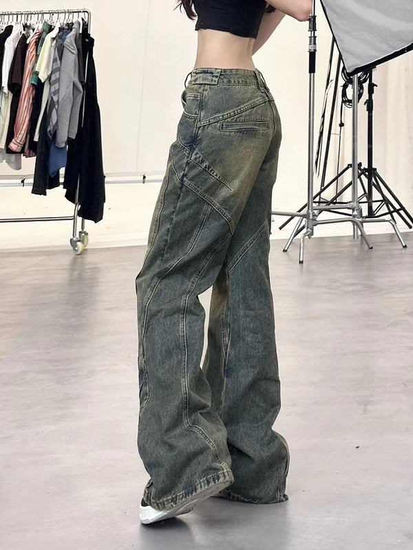 Casual High Waisted Wide Leg Jeans