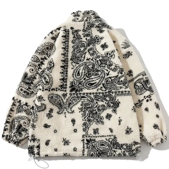 Bandana Vibe Fuzzy Jacket     - VILIVAUN