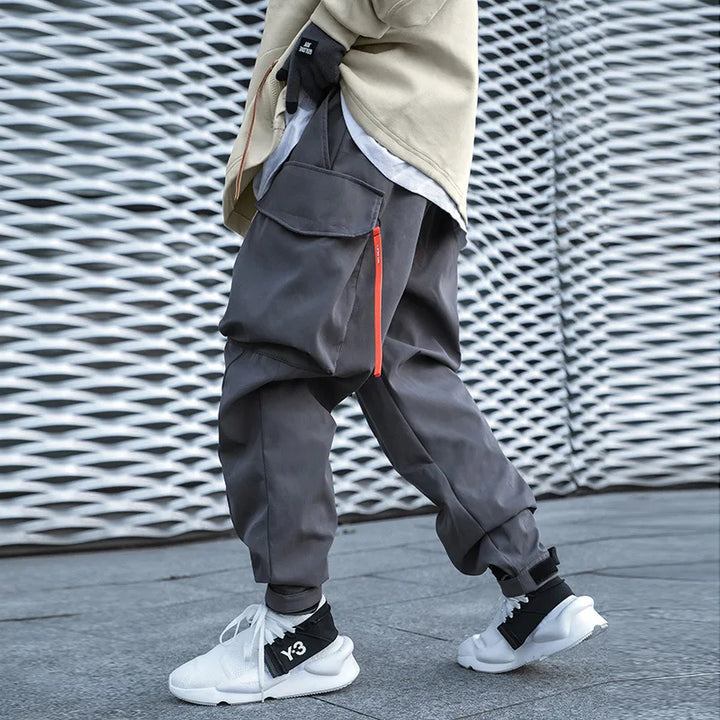 Extended Belt Strap Cargo Pants     - VILIVAUN