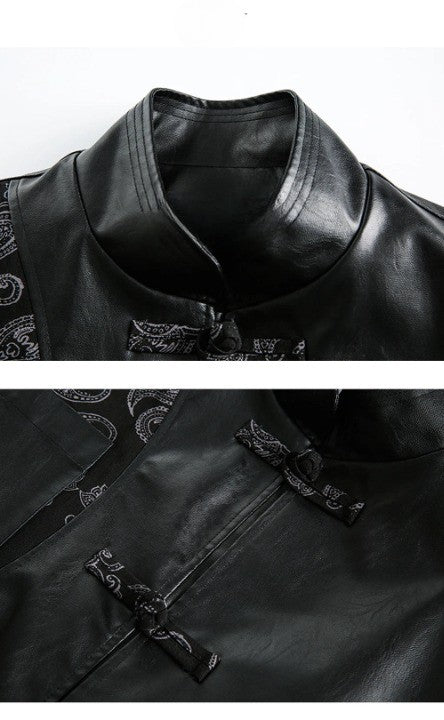 Moon lit Rebel Leather Jacket     - VILIVAUN
