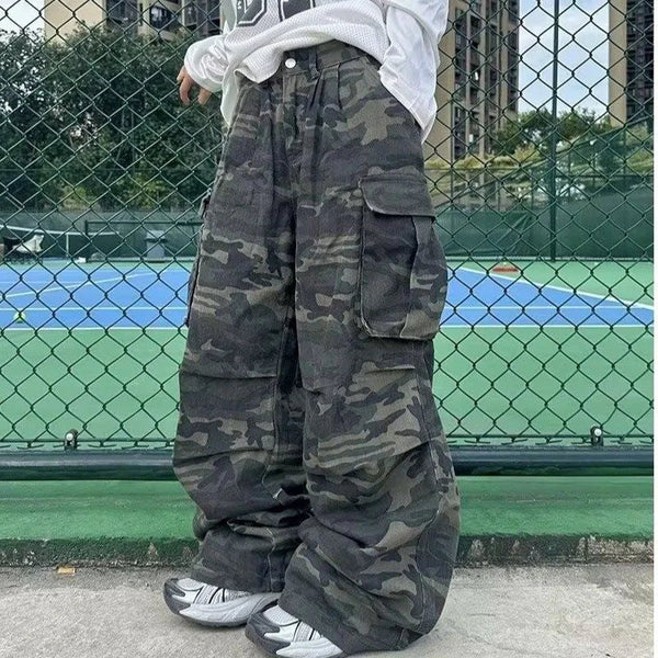 Y2K Oversized Camo Cargo Pants