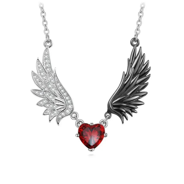 Exquisite Gothic Angel Wings Pendant Necklace