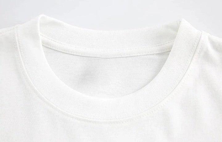 Casual Letter Printed Oversized T-Shirt     - VILIVAUN