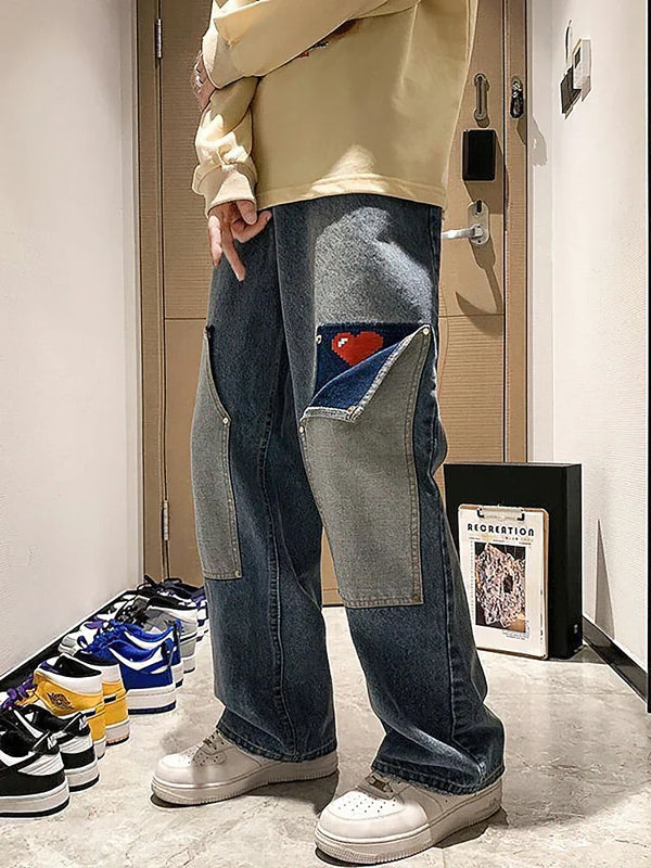 Heart Oversize Baggy Jeans