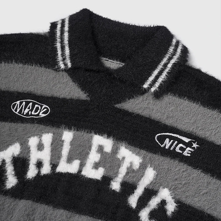 Wide Striped Jacquard Fit Sweater - VILIVAUN