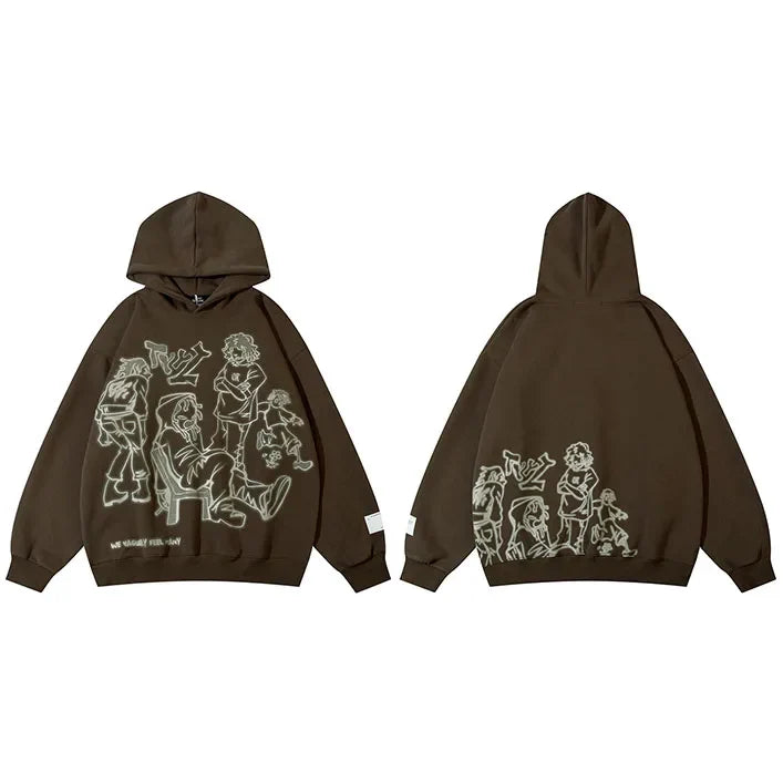 Youth Life Hoodies  Brown S  - VILIVAUN