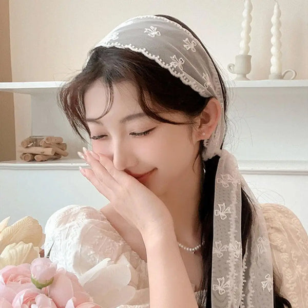 Bow Soft Girl Headscarf