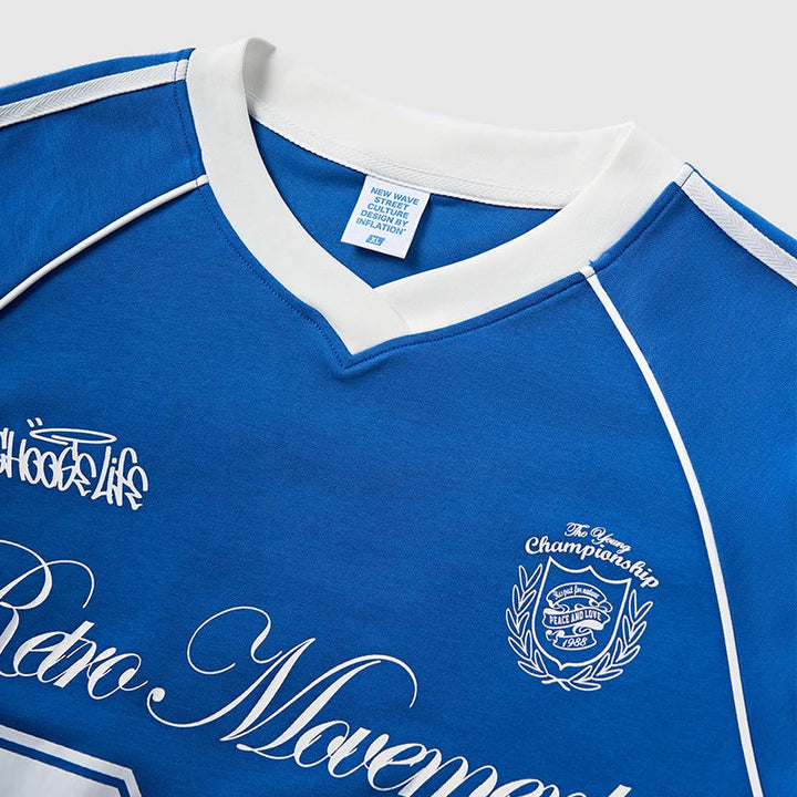 Football Jersey Loose Fit Sweater - VILIVAUN