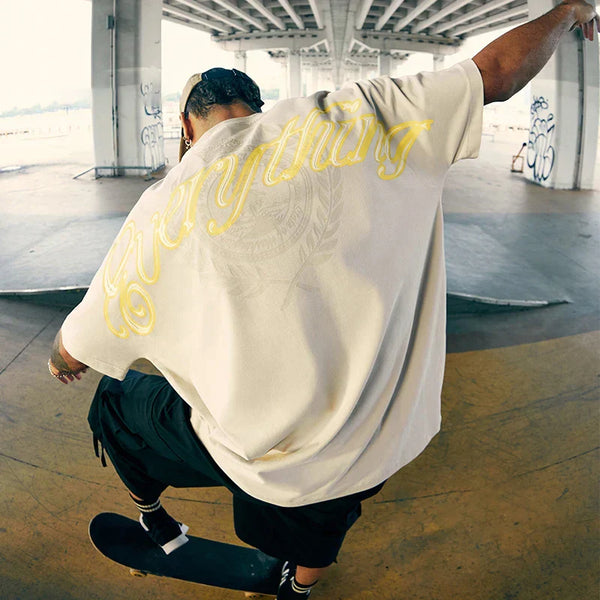 Skating Letter Print T-Shirt