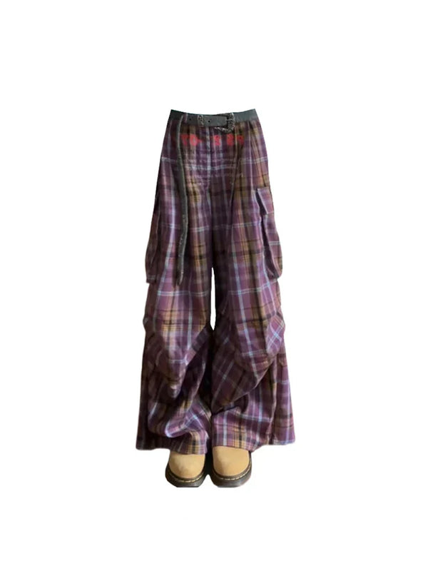Plaid pants on a white background