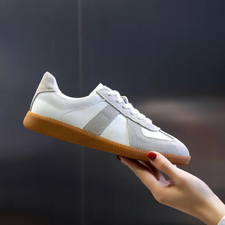 Leather Women's Genuine Sneakers     - VILIVAUN