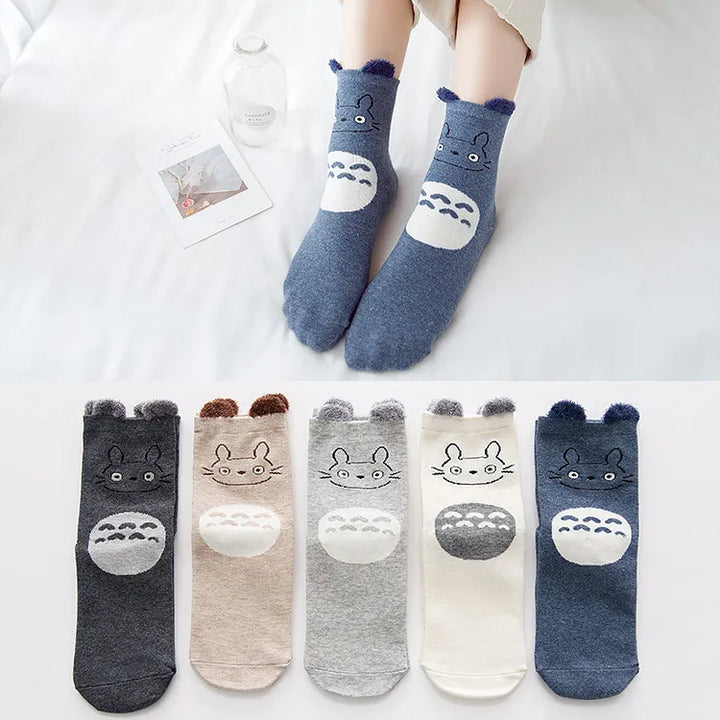 5 Pairs Cartoon Animals Funny Socks     - VILIVAUN