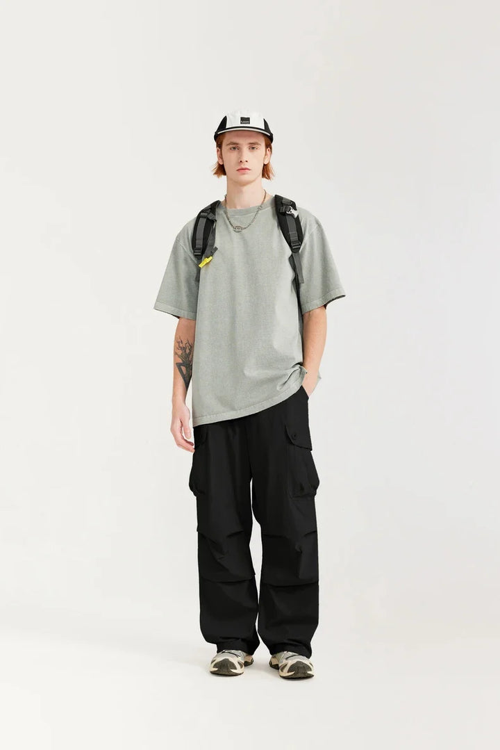 Trendy Loose Fit Cargo Pants     - VILIVAUN