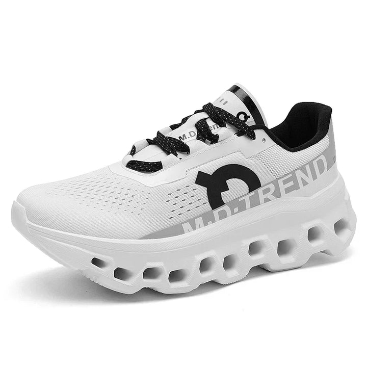 FlexRun Breathable Non Slip Workout Sneakers  Silver 39  - VILIVAUN