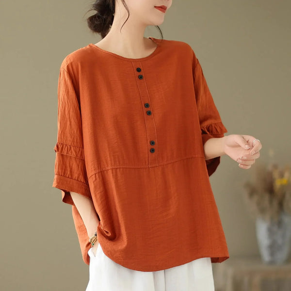 Comfortable Loose Fit Solid Color T-Shirt