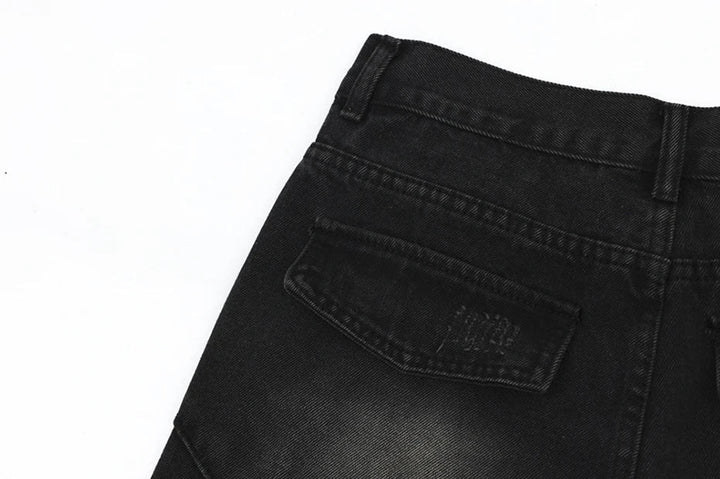 Vintage Multi-Pocket Jeans     - VILIVAUN