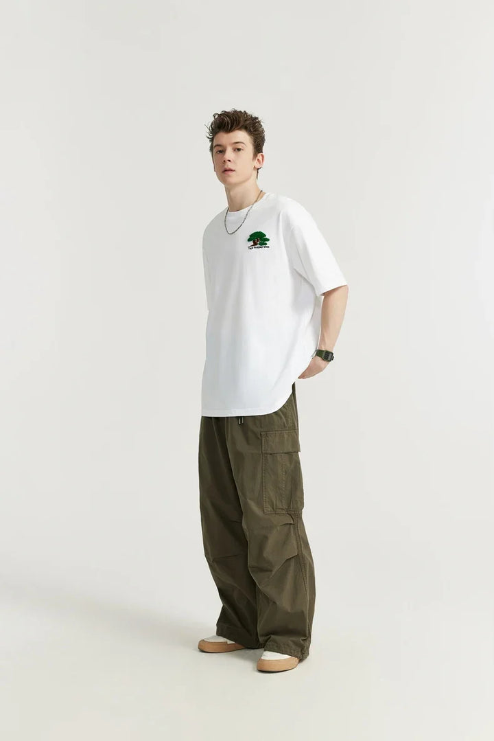 Bonsai Thread Round Neck T-Shirt     - VILIVAUN