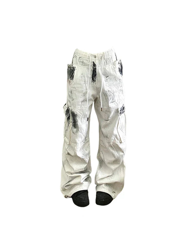 Y2K Women's White Cargo Jean  Picture Color S  - VILIVAUN