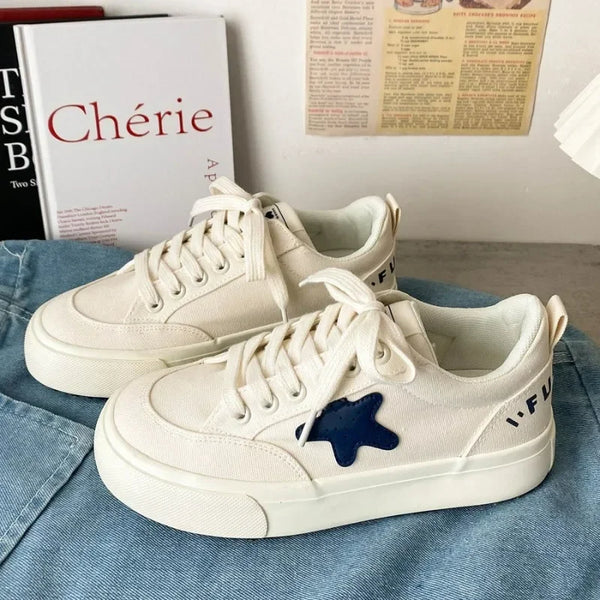 Pastel Color Star Patch Sneakers