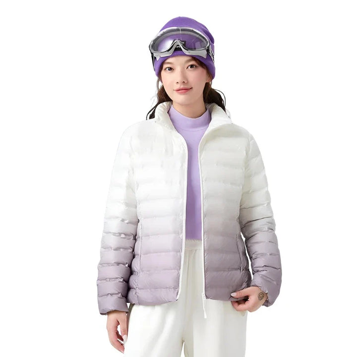 Puffer Versatile Solid Color Stand Collar Jacket     - VILIVAUN
