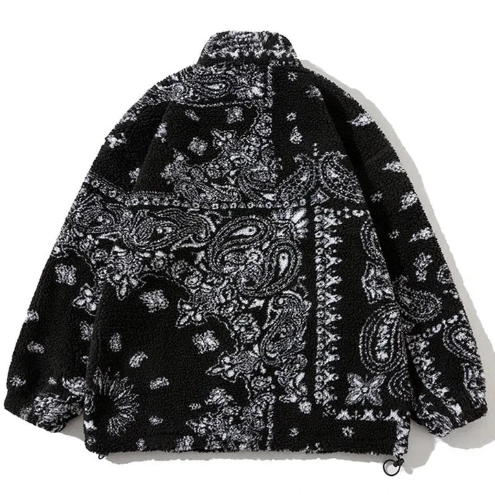 Bandana Vibe Fuzzy Jacket     - VILIVAUN