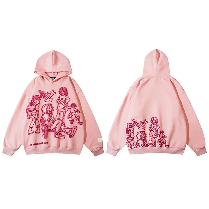 Youth Life Hoodies  Pink S  - VILIVAUN